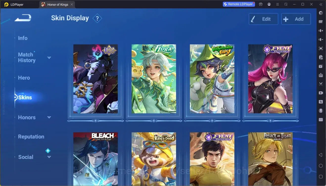 Honor of Kings Accounts Rare Skin Global|113H 250S|Mythic HanXin,Preciuos D.Conan MarcoPolo,ShanHai 7