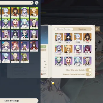 Genshin Impact Accounts Mid Game ASIA|AR 35|3 Limited + 2 (*5 Weapon)|Skirk+Signature,Odette,Clorinde|2 Std Character|Male