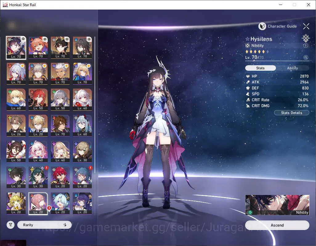Honkai Star Rail Starter ASIA|TL 60|6 Limited|Archer E2+Sign,Hysilens,Saber image 1