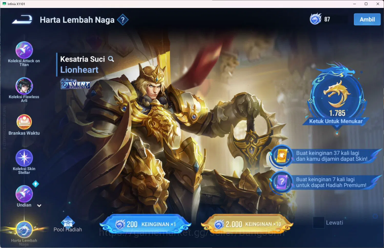 Honor of Kings Accounts GLOBAL|110HR|72SK|LEGEND=CONSORT YU|EVENT=HUANG ZO image 9