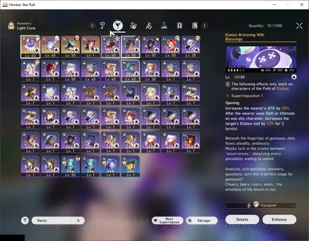 Honkai Star Rail Accounts Asia|TL 48|Prem Elation|7k S.Jade|7 Limit|YaoGuang image 8