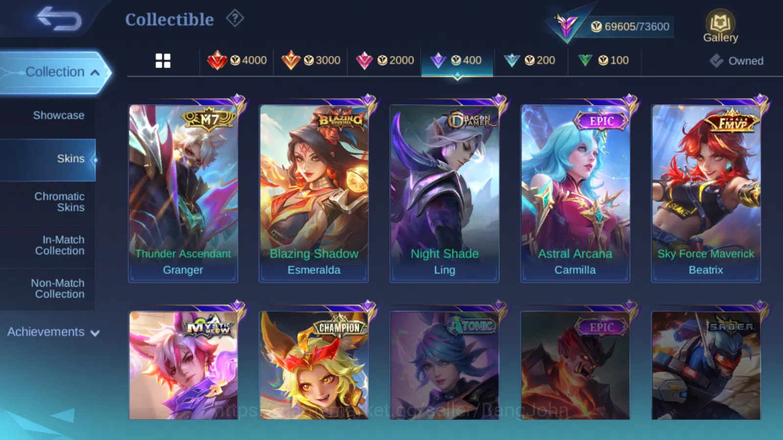 Mobile Legends: Bang Bang Accounts 1 acc 2 server ORI  HERO 131 | skin 296 | emblem a image 11