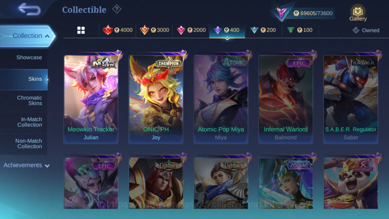 Mobile Legends: Bang Bang Accounts 1 acc 2 server ORI  HERO 131 | skin 296 | emblem a image 12