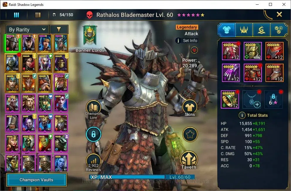 Raid: Shadow Legends Accounts Lv46 472 Power|11 Legendary(Rathalos,Ninja,Alice,A image 3