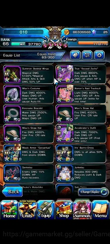 Grand Summoners Accounts Global|Rank 65|16 Ascend+2 TW|[Kamijo,Accelerator] image 10