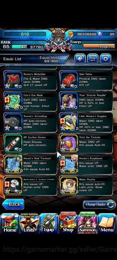 Grand Summoners Accounts Global|Rank 65|16 Ascend+2 TW|[Kamijo,Accelerator] image 11