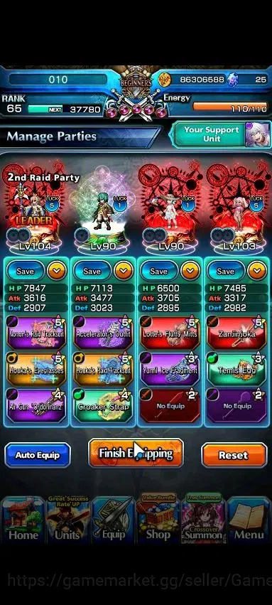 Grand Summoners Accounts Global|Rank 65|16 Ascend+2 TW|[Kamijo,Accelerator] image 3