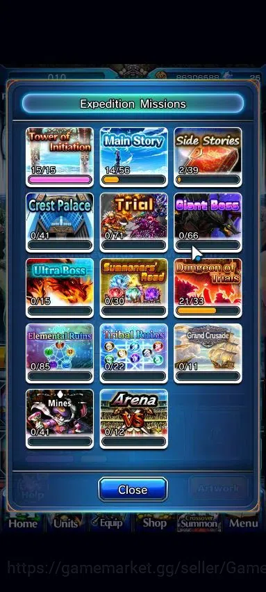 Grand Summoners Accounts Global|Rank 65|16 Ascend+2 TW|[Kamijo,Accelerator] image 6