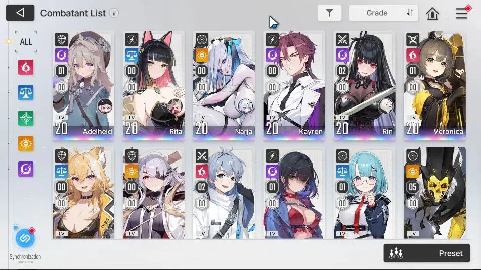 Chaos Zero Nightmare Accounts GLOBAL|Lv 53|8 SSR[AdelheidM1+Narja)+Sign,Rita,Ver image 4