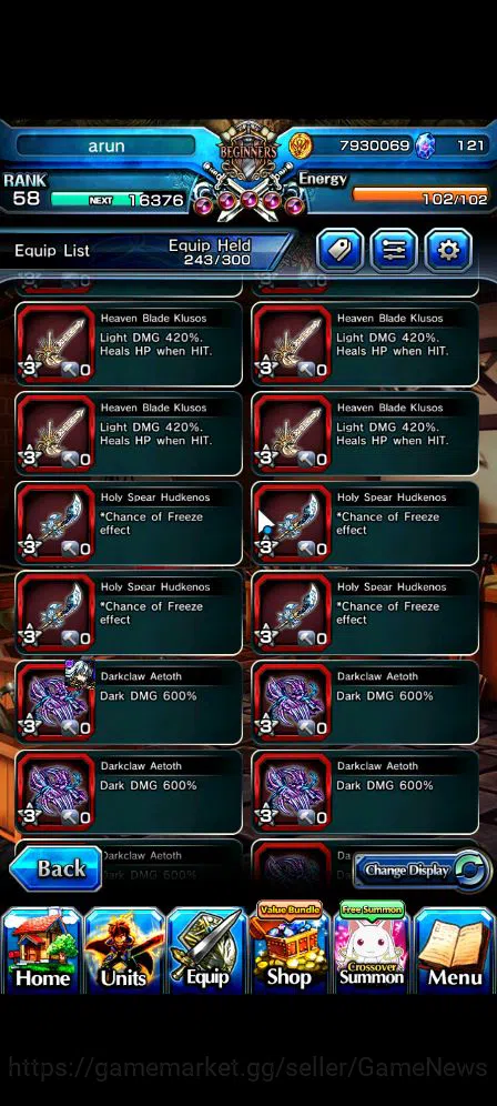 Grand Summoners Accounts Mid-Game Global|Rank 58|6 Ascend|Chloe,Quickfang Jay,Luvia&Rin,Summer ChloeTW,IndexTW,Miyu|Lpot 11