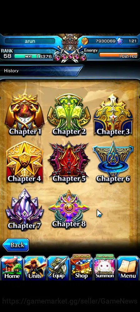 Grand Summoners Accounts Mid-Game Global|Rank 58|6 Ascend|Chloe,Quickfang Jay,Luvia&Rin,Summer ChloeTW,IndexTW,Miyu|Lpot 5