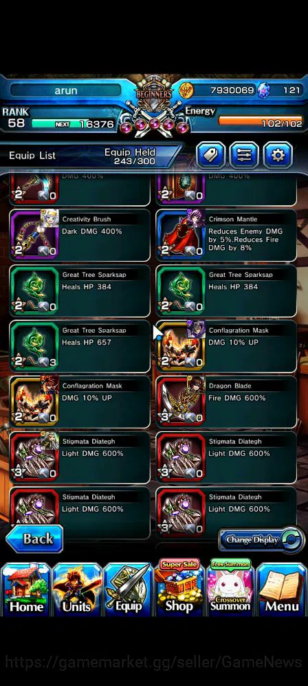 Grand Summoners Accounts Mid-Game Global|Rank 58|6 Ascend|Chloe,Quickfang Jay,Luvia&Rin,Summer ChloeTW,IndexTW,Miyu|Lpot 9