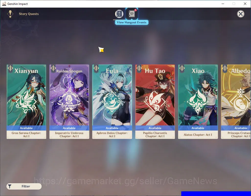 Genshin Impact Accounts EU|User Only|AR 47|2 Limited +1(*5Weapon)+23(4*Cha image 11