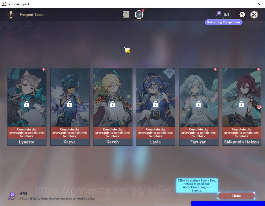 Genshin Impact Accounts EU|User Only|AR 47|2 Limited +1(*5Weapon)+23(4*Cha image 12