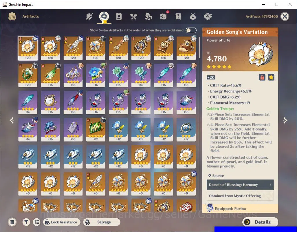 Genshin Impact Accounts EU|User Only|AR 47|2 Limited +1(*5Weapon)+23(4*Cha image 5