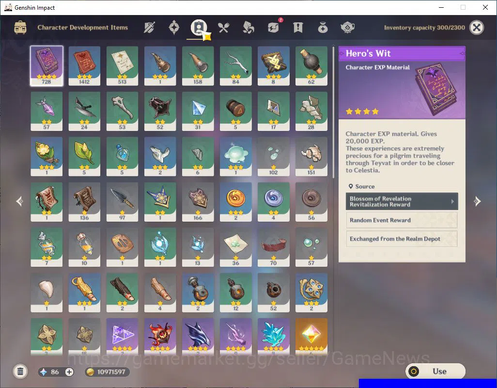 Genshin Impact Accounts EU|User Only|AR 47|2 Limited +1(*5Weapon)+23(4*Cha image 6