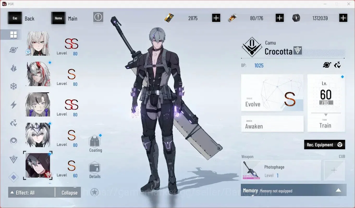 Punishing: Gray Raven Accounts Mid-Game ASIA|L65|(SS Lucia CW,S Lucia IC,SS Lilith D)+Sign,S Rosetta A,S Camu C Etc|BC 7