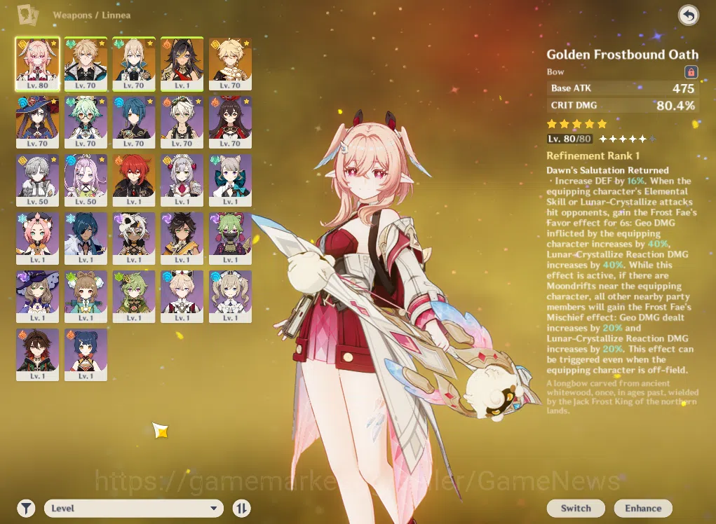Genshin Impact Accounts ASIA|AR 45|2 Limited+2(*5WEP)|Linnea+Sign,Varka,Je image 14