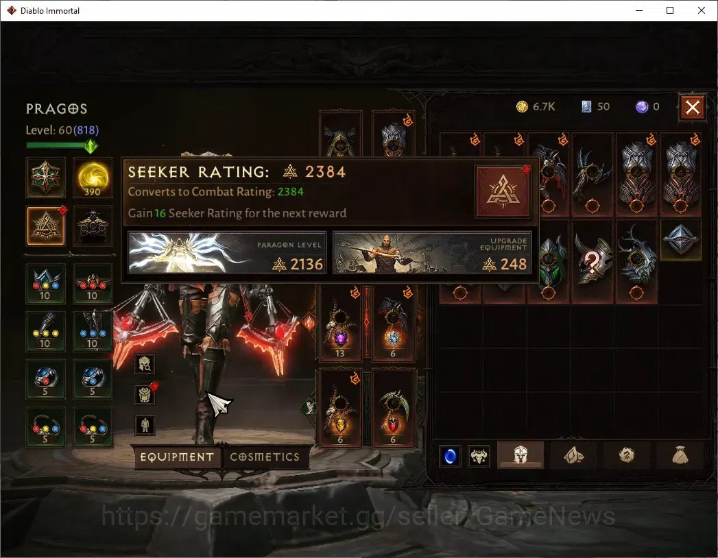 Diablo Immortal Accounts NA-Chain Of Honor |CS ON |Lv60(818) Demon Hunter | image 6