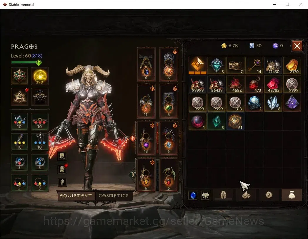 Diablo Immortal Accounts NA-Chain Of Honor |CS ON |Lv60(818) Demon Hunter | image 8