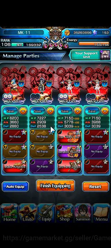 Grand Summoners Accounts Mid-Game Global|Rank 106|153 cc|31 Asc+5 TW|[Inumuta,Emiya,LM Isliid,WH Fen,Chloe]+TW,S Miyu,Isliid 3