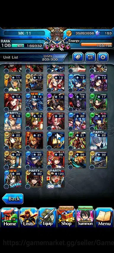 Grand Summoners Accounts Mid-Game Global|Rank 106|153 cc|31 Asc+5 TW|[Inumuta,Emiya,LM Isliid,WH Fen,Chloe]+TW,S Miyu,Isliid 5