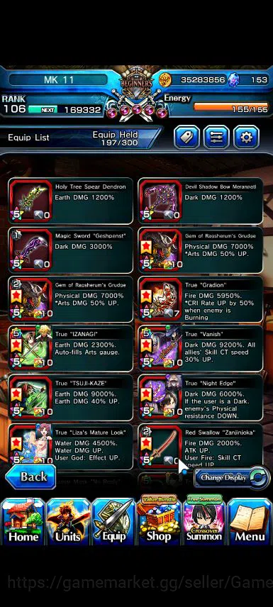 Grand Summoners Accounts Mid-Game Global|Rank 106|153 cc|31 Asc+5 TW|[Inumuta,Emiya,LM Isliid,WH Fen,Chloe]+TW,S Miyu,Isliid 8