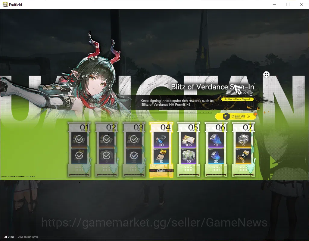 Arknights: Endfield Accounts ASIA|Lv2|Fresh Starter|SSR2(1Limit)+1(*6WP)|Zhuang image 3