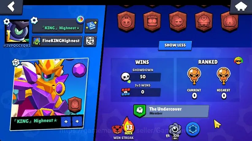 Brawl Stars Accounts 1001 Trophy|5K Bling|15 Brawlers 3 Max Lvl [Bo,Darryl,Shelly]|1 Hypch Skins [Sovereign Gem Rico] 2 2