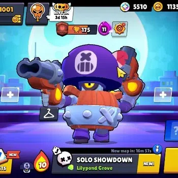 Brawl Stars Accounts 1001 Trophy|5K Bling|15 Brawlers 3 Max Lvl [Bo,Darryl,Shelly]|1 Hypch Skins [Sovereign Gem Rico] 2