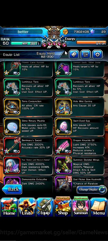 Grand Summoners Accounts Global|Rank 50|3 Ascend+3 TW|(Veldora,Demon Lord S image 6