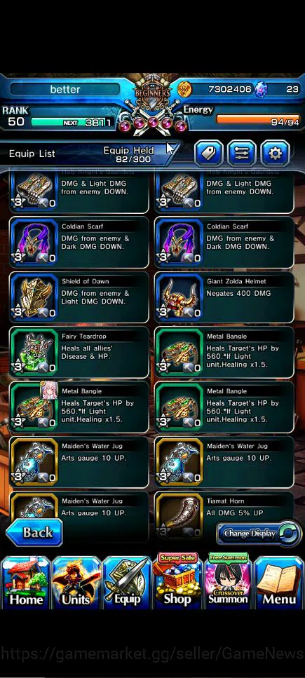 Grand Summoners Accounts Global|Rank 50|3 Ascend+3 TW|(Veldora,Demon Lord S image 9