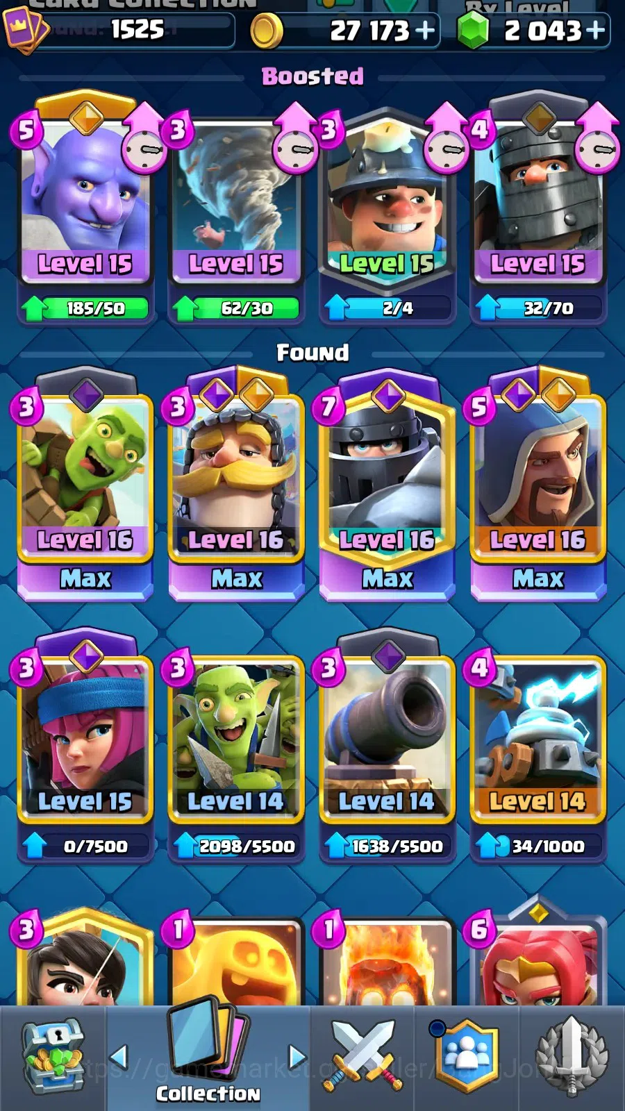 Clash Royale Accounts High-End CL 1525|Trophy 11555| KTL 15|Card 121|4 Max|4 Hero|12 EVO|Arena 28 |2043 Gems|TakeMail(CR016B) 17