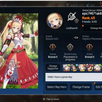 Epic Seven Accounts High-End Global unver|11ML (LotS, yulha,LHC, LQC, SEC, NML Etc.)+Landy,Vivian,Roana|120 Covenant