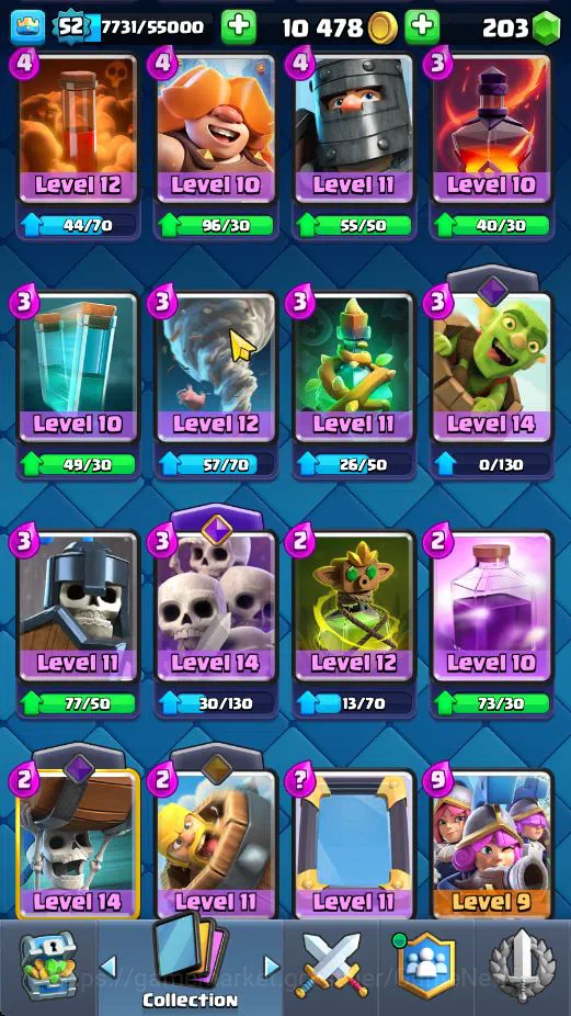 Clash Royale Accounts Lv 52|Trophy 10558|KTL 14|Limited Skin|Card 121|4 image 8