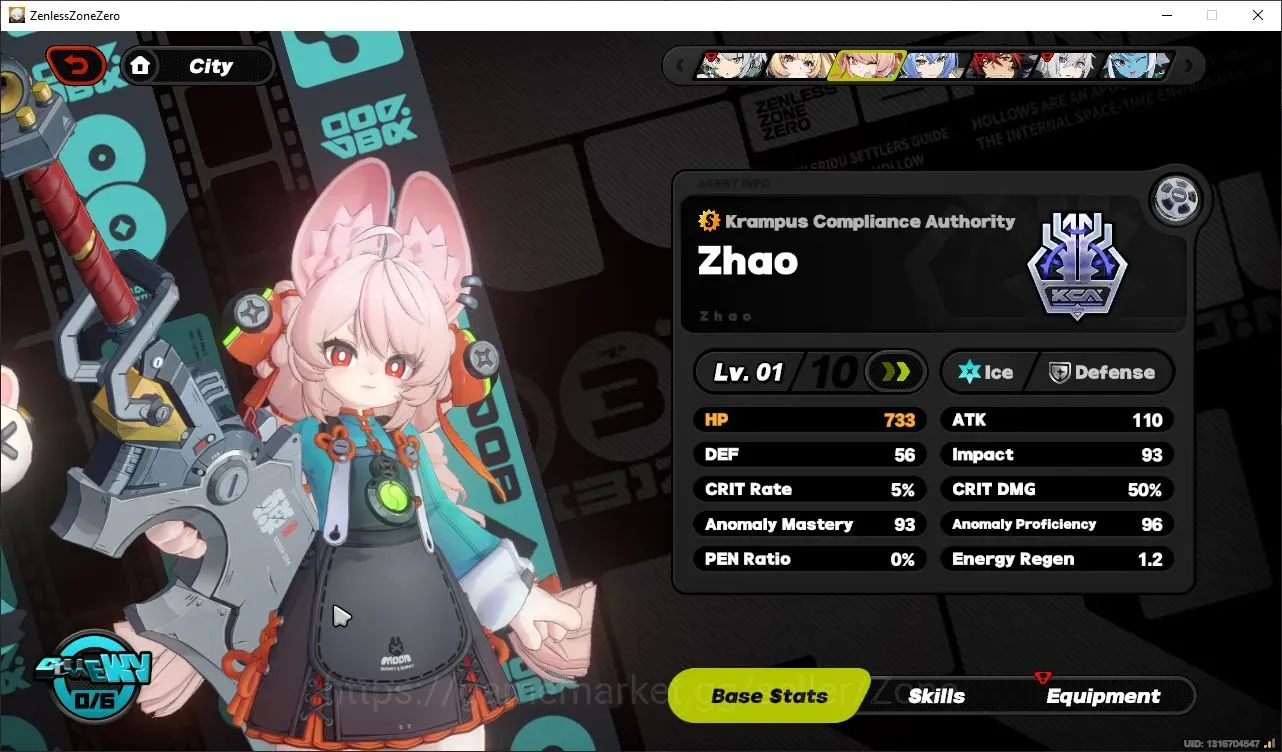 购买Zenless Zone Zero Accounts - ASIA | Starter IK12