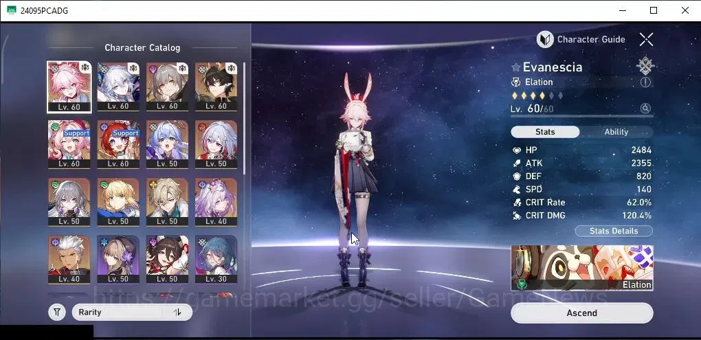 Honkai Star Rail Accounts Asia|TL 45|9 Limited|Castorice,Evanescia,Robin,Dan image 4