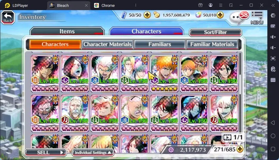 Bleach: Brave Souls Accounts High-End GLOBAL | 50K Orb + Completed Story |Byakuya TYBW24,Rangiku Swimsuit23,Zangetsu 16