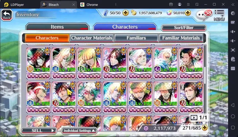 Bleach: Brave Souls Accounts High-End GLOBAL | 50K Orb + Completed Story |Byakuya TYBW24,Rangiku Swimsuit23,Zangetsu 17