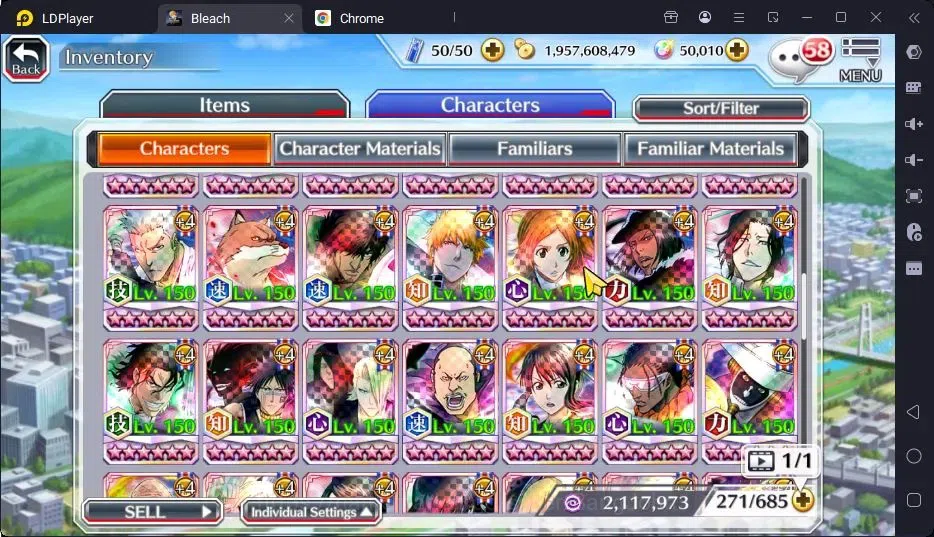 Bleach: Brave Souls Accounts High-End GLOBAL | 50K Orb + Completed Story |Byakuya TYBW24,Rangiku Swimsuit23,Zangetsu 18