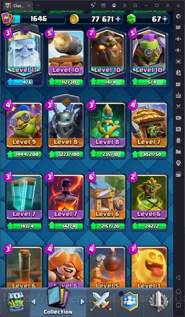 Clash Royale Accounts High-End Global |CL 1646|KTL 16|Trophy 13380|13 MAX|8 CHamp|6 Hero|14 Evo|Arena 31|77k Gold|67 12