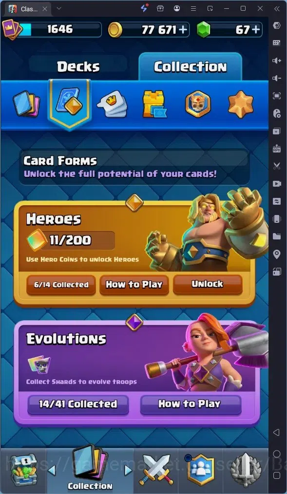Clash Royale Accounts High-End Global |CL 1646|KTL 16|Trophy 13380|13 MAX|8 CHamp|6 Hero|14 Evo|Arena 31|77k Gold|67 14