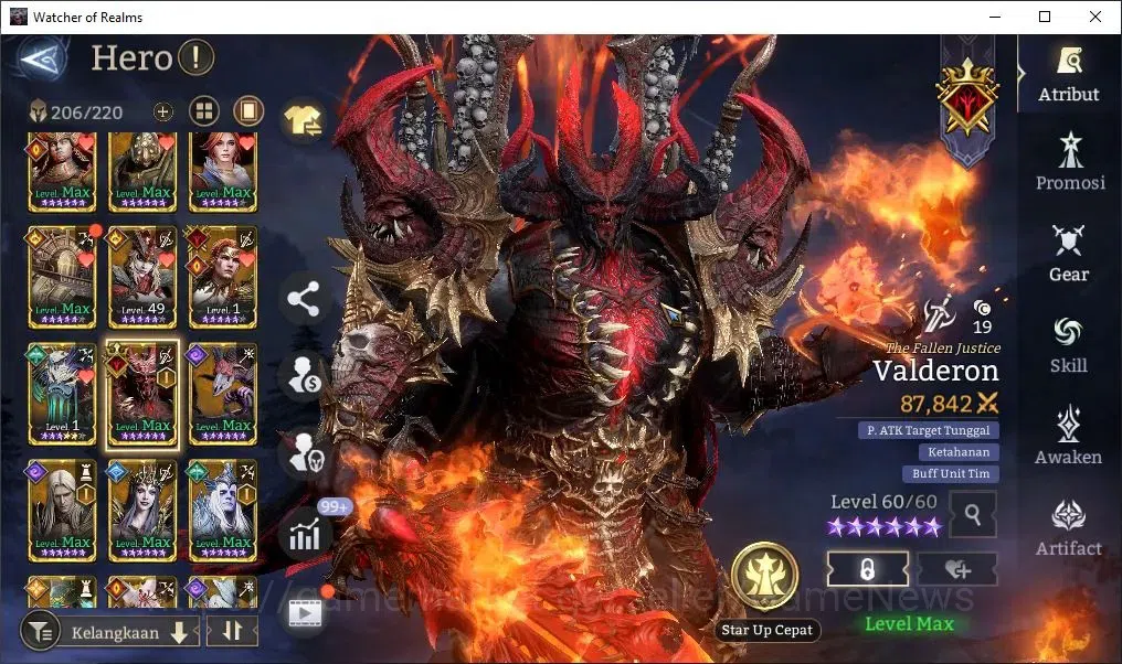 Watcher of Realms Accounts Global 60x|Lv 62|2,6M Power|4 Lord[Valderon,Ezaret image 6