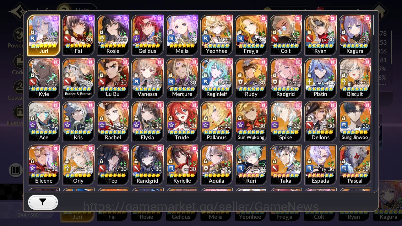 GLOBAL SEA ENDGAME| Full Ex-7k & 40TC6+ (Freyja,LuBu,Reginleif,BnB,Wukong,Radgrid,Ace,Elysia,etc) ElenaPerm+CompeArena (SKR1149) Seven Knights Re:Birth Accounts GLOBAL SEA ENDGAME| Full Ex-7k & 40TC6+ (Freyja,Lu image 1
