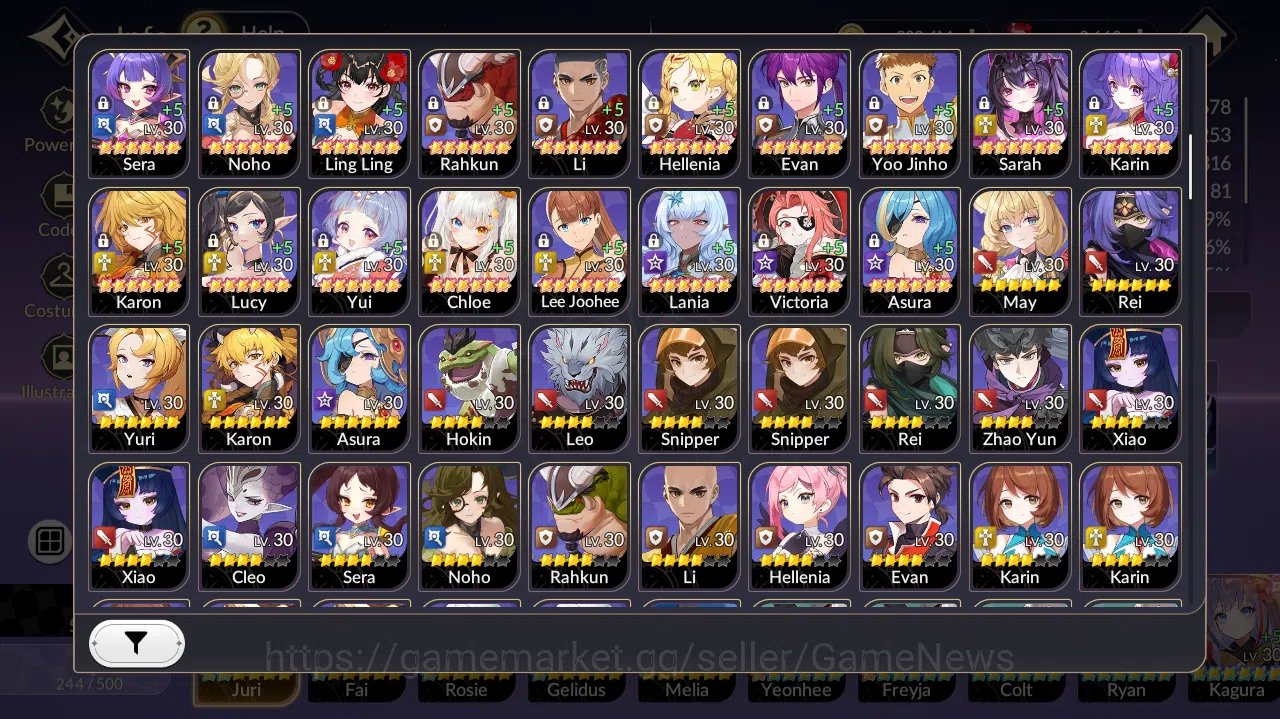 Seven Knights Re:Birth Accounts GLOBAL SEA ENDGAME| Full Ex-7k & 40TC6+ (Freyja,Lu image 3