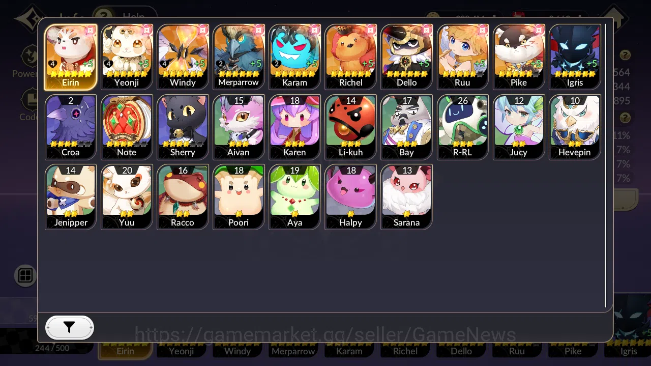 Seven Knights Re:Birth Accounts GLOBAL SEA ENDGAME| Full Ex-7k & 40TC6+ (Freyja,Lu image 4