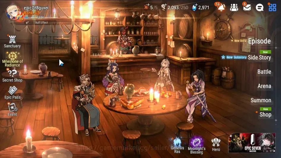Epic Seven Accounts GLOBAL|UnVerif|6 ML(Salome,Fallen Cecilia,BW Iseri image 1