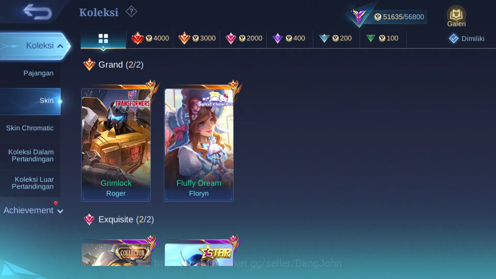 Mobile Legends: Bang Bang Accounts Hero 120 | Skin 227 | Transformers Roger | Sanrio  image 11
