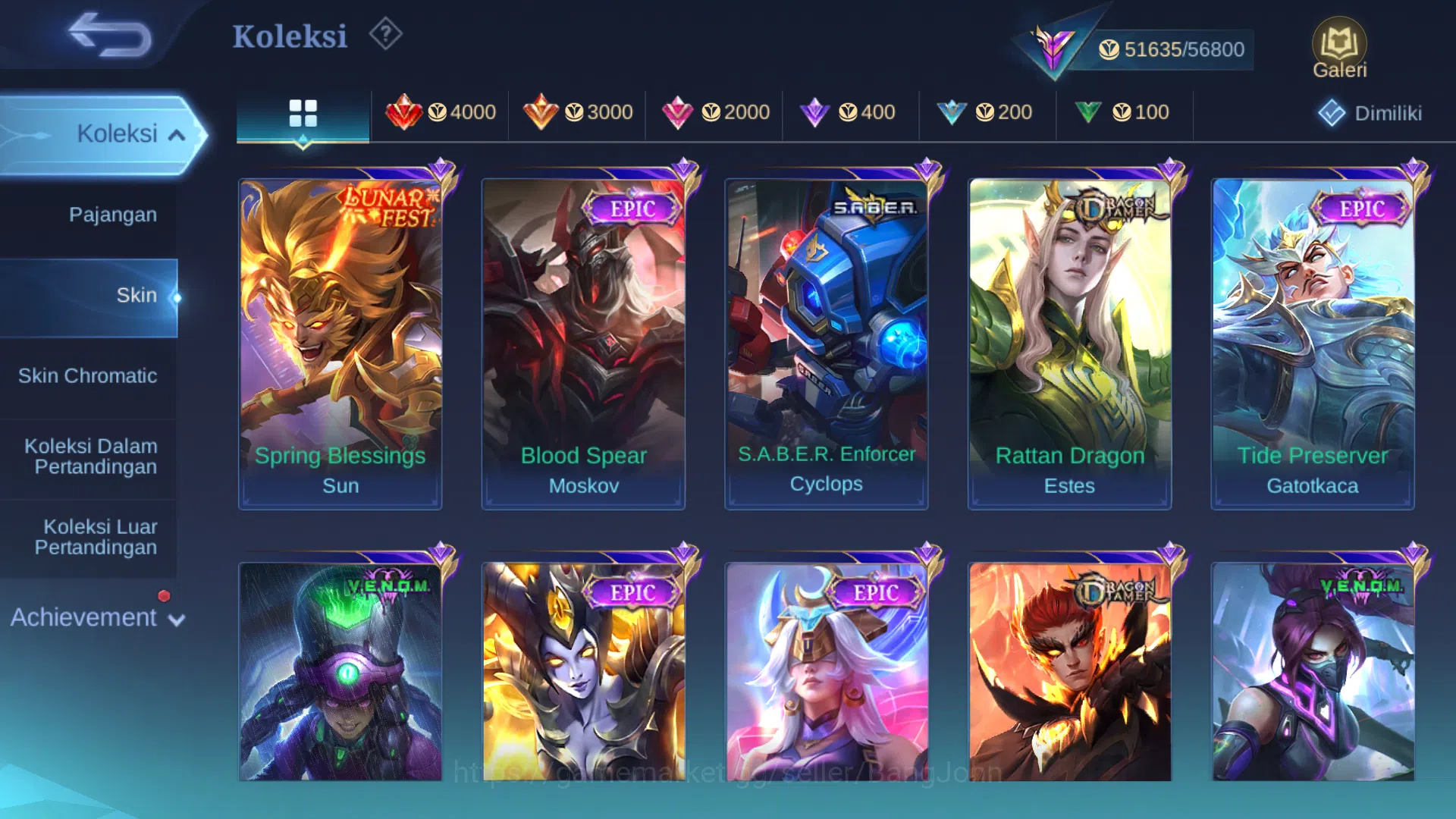 Mobile Legends: Bang Bang Accounts Hero 120 | Skin 227 | Transformers Roger | Sanrio  image 15