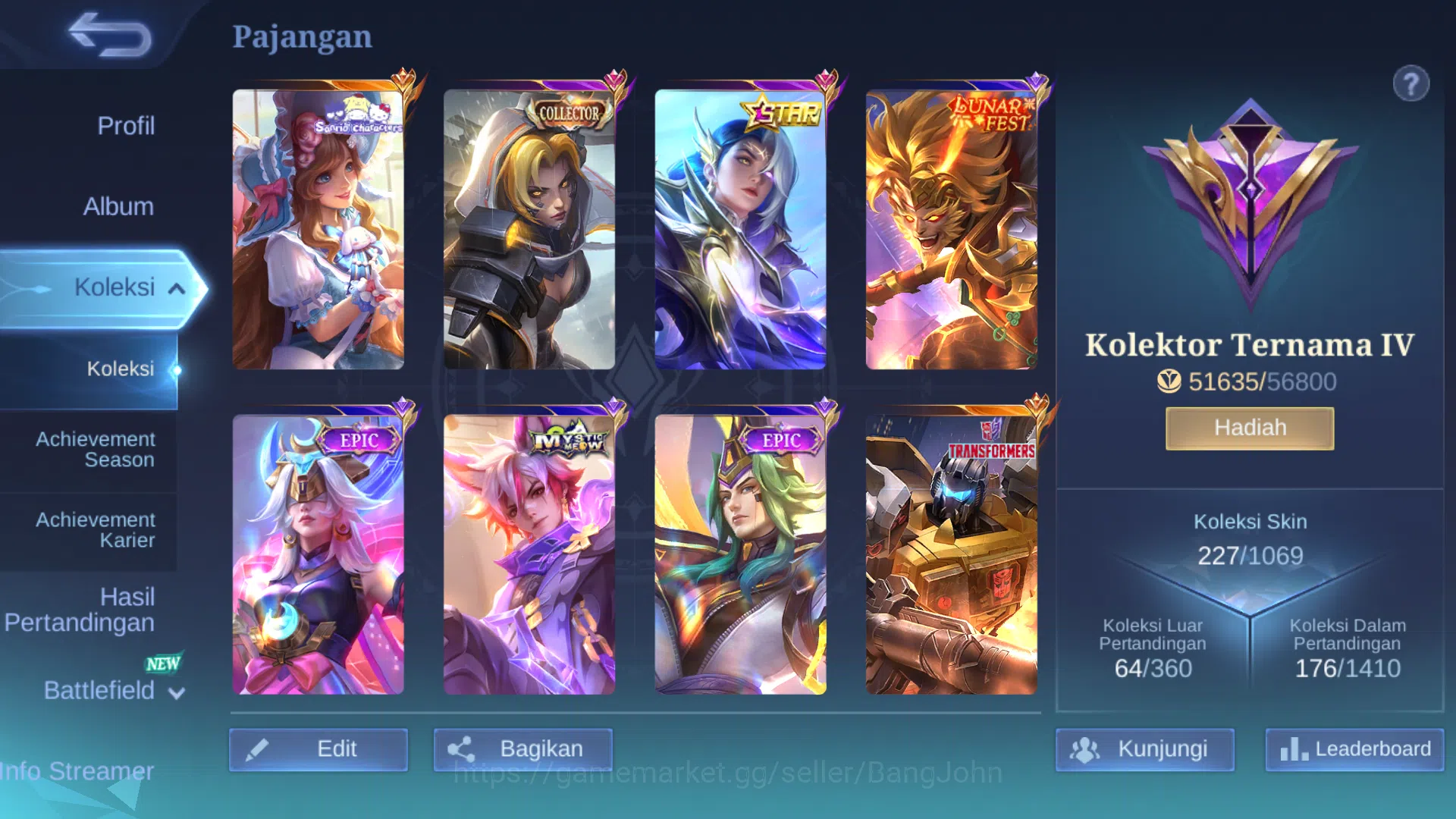 Mobile Legends: Bang Bang Accounts Hero 120 | Skin 227 | Transformers Roger | Sanrio  image 2